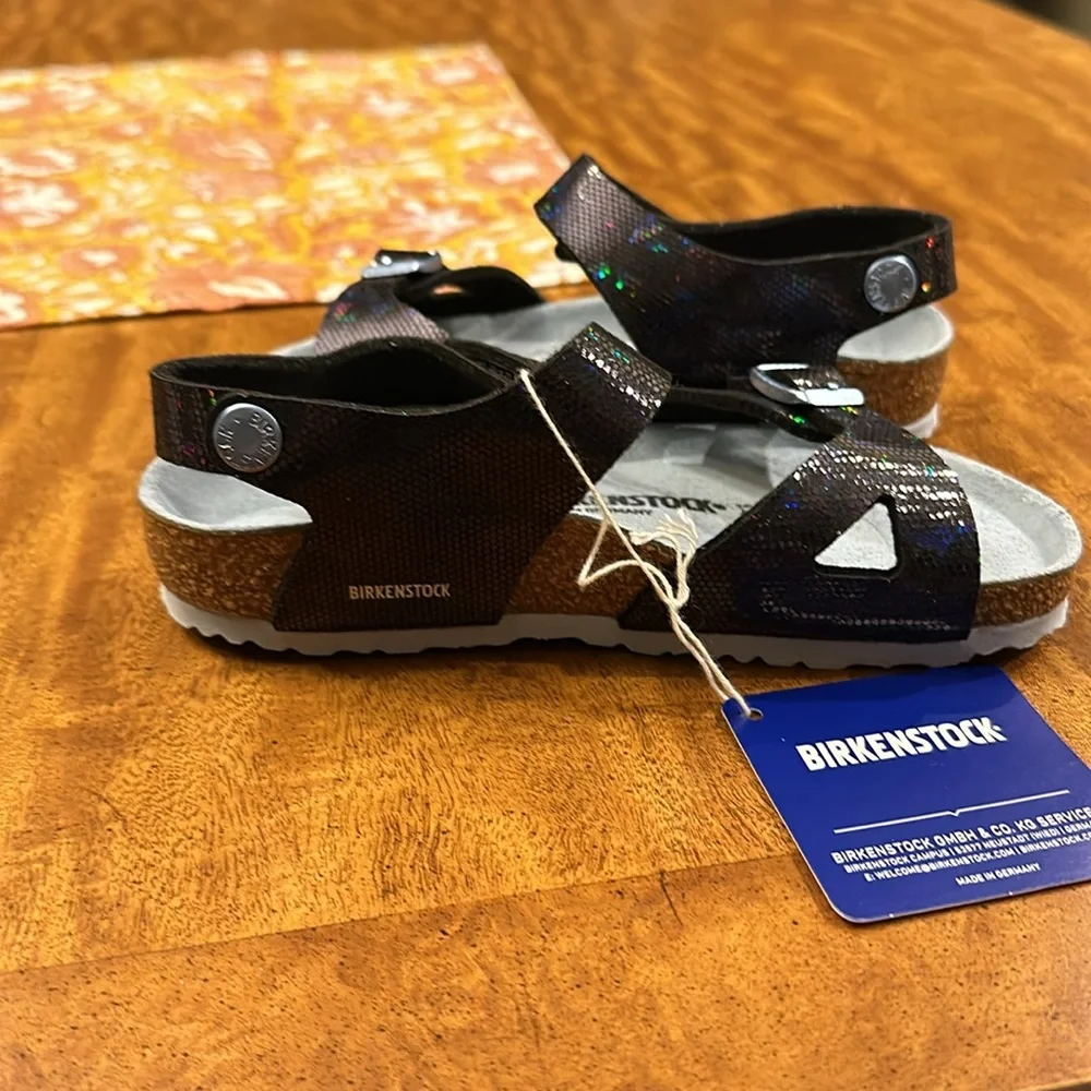 BIRKENSTOCK kids  Colorado Microfibre Hologram Black Blue Sandal